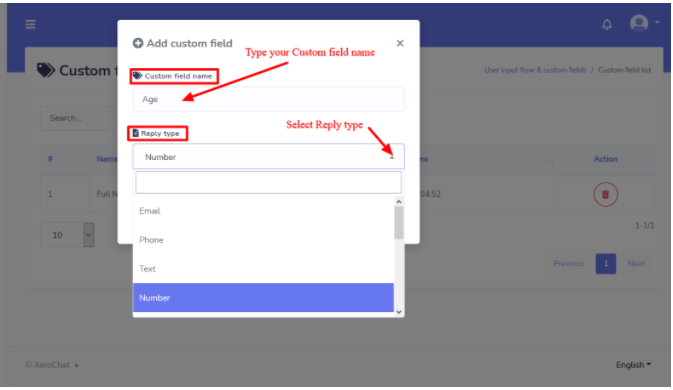  User Input Flow and Custom Fields