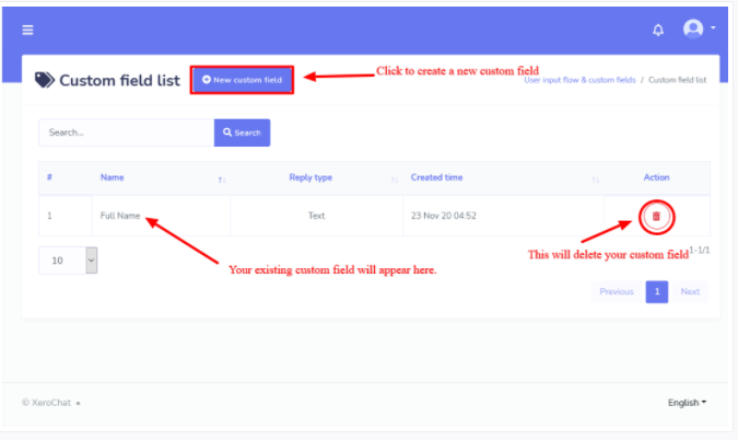  User Input Flow and Custom Fields