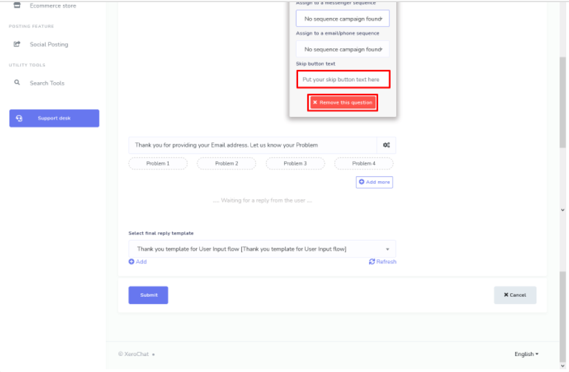  User Input Flow and Custom Fields